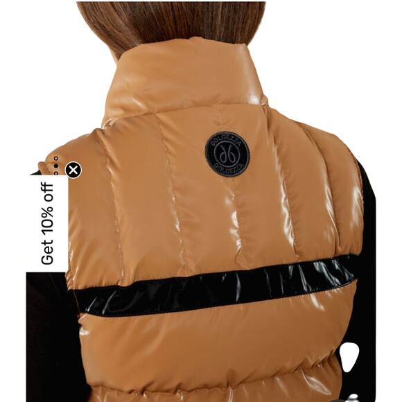 Dolcezza Sleeveless Puffer Vest XL Brown Jacket Layer - Picture 5 of 10